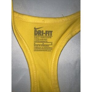Nike Dri-fit  Medium Tank Top Razorback Yellow Polyester Tank Athletic Shirt 262